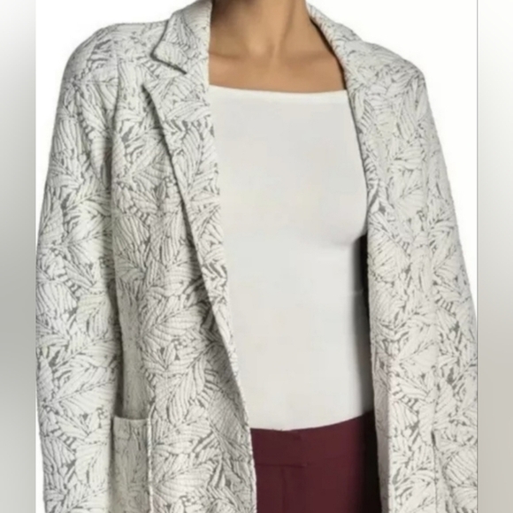 Catherine Malandrino Textured Knit Blazer Size XS Open Pockets Quiet Luxury - Picture 14 of 14